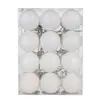 Bolas de Natal Hongfeng 24 Peças 4cm Bolas de Natal Plástico Brilhante Bolas Galvanizadas Decorações de Árvore de Natal