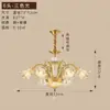 Lustre de sala de estar estilo americano todo em cobre, grande lustre principal retrô estilo europeu para sala de jantar e quarto, luminária decorativa de cristal de luxo para villa