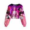Grupo Cazador de Brujas K-Pop Patrón Impresión 3D Transfronterizo Nuevo Sudadera Corta Casual para Chicas Venta Directa de Fábrica