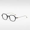 T18980 marco pequeño de polígono ligero semi-titanio montura de gafas anti-luz azul para hombres y mujeres celebridad de internet liso I montura de gafas de moda