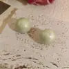 Pendientes Semicírculo de Goteo de Aceite Estilo Francés de Alta Gama para Niña, Pendientes de Diseño Nicho Rosa Claro, Pendientes de Lujo Ligero de Alto Temperamento para Primavera