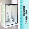 Cabina de ducha de cristal templado integrada para baño doméstico de alta temperatura con puerta corredera de aleación de aluminio, diseño rectangular, estilo rústico