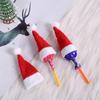Decoraciones navideñas transfronterizas 2021 mini sombrero de Navidad sombrero de paleta navideña sombrero navideño de fieltro no tejido al por mayor