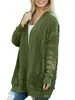 Chaqueta de Punto Casual de Longitud Media Transfronteriza Europea y Americana Suéter Amazon para Mujer Comercio Exterior Otoño e Invierno Holgada Moda