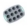 Molde de silicona para pastel resistente a altas temperaturas molde para hornear molde de dona pan tostado molde Qi Feng traje de molde para hornear gris oscuro