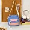2025 Nuevo Suave Lindo Contraste de Color Estilo Occidental Moderno Ligero Bolso para Teléfono Móvil Chica Estudiante Alto Valor Estético Casual Bolso Cruzado