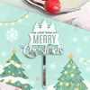 Decoração de Bolo de Natal Estilo Ins Transfronteiriço Feliz Natal Decoração de Bolo Acrílica de Natal Inserção para Bolo de Natal