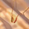 Novo Colar Lua das Flores Bons Momentos Borboleta dos Sonhos Mesmo Estilo da Loja de Ouro Corrente de Contas Brincos de Tarraxa Borboleta Tridimensional Exquisitos de Alta Qualidade Presente para Namorada