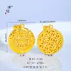 Accesorios DIY Chapados en Oro de 24 Quilates Colgante Vajra Hielo Triturado Cadena Redonda para Suéter Estilo Chino Nuevo