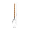 Colher para Hot Pot de Aço Inoxidável 304 Estilo Japonês Dourada Colher de Sopa Escumadeira Colher para Mingau Colher com Cabo de Madeira Espátula de Cozinha Escorredor Escumadeira