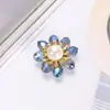 Prato de Flor de Pérola Retro Coreano Fivela de Diamante Flor de Cristal Colorida com Contas Acessórios de Joia DIY Flor para Sapato Flor para Chapéu Venda por Atacado