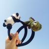 Horquilla de Felpa Panda Estilo Japonés ins Anillo para el Cabello Broche de Oso Panda Lindo Accesorios para el Cabello Broche de Muñeco Panda de Dibujos Animados para Mujer