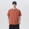 Camiseta masculina lisa de manga curta, tecido funcional, corte solto, versátil, gola redonda, manga curta, moderna e simples, adequada para casais