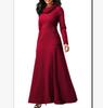2022 nuevo explosiones de deseos otoño e invierno color sólido costura bolsillo bufanda vestido largo 24 yuanes en stock