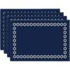 Manteles Individuales Nuevos de Lino Más Vendidos de Amazon, Nueva Decoración de Mesa de Estrella de Cinco Puntas y Paloma para Hanukkah, Venta Directa de Fábrica