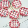 Botones de resina de manzana de cuatro agujeros con estampado colorido Componentes de accesorios DIY para suéteres y abrigos