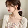Goma para el pelo estilo pintura al óleo colorida con perlas, Cuerda para el pelo de alta gama para niñas, Hermosa liga para el pelo, Goma para el pelo de alto valor al por mayor