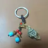 Pingente de Corrente Sapo de Três Pernas em Latão Puro Pingente Mascote Masculino para Atrair Riqueza e Manter Riqueza Chaveiro de Presente Pingente de Carro