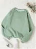 Ropa transfronteriza europea y americana para mujer 2026 otoño e invierno nueva sudadera holgada a rayas para mujer, casual, simple, versátil, de manga larga