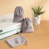 Bolsa de Cordão de Flanela Bolsa de Armazenamento de Joias de Alta Qualidade Bolsa Simples de Flanela à Prova de Poeira Atacado Logotipo Imprimível