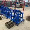 Máquina de Fabricar Tijolos de Acionamento Direto Bifásico Doméstica Máquina Móvel de Fabricar Tijolos de Concreto Não Queimados Prensa de Blocos Vazados Pequenos
