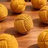 Bola de Sisal de Corda de Papel Resistente ao Desgaste Personalizada 6cm, Bola Tecida Interativa para Roer de Animal de Estimação, Artefato para Alívio do Tédio de Gatos