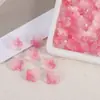 Cuentas de Cristal de Flor de Cerezo Tridimensionales Graduadas de 10 mm con Agujero Central, Cuentas Sueltas de Flor de Cinco Pétalos, Accesorios de Joyería para Cadena de Teléfono, Collares, Manualidades DIY