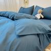 Juego de Cama Ins de Cuatro Piezas Algodón Lavado Sábanas Funda de Edredón Funda de Edredón Cama Sábanas Apartamento Dormitorio Juego Individual Venta al por Mayor