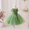 Vestido de Princesa de Malla Estilo Nuevo 2026 para Mujer, Vestido de Verano, Vestido de Gala para Fiesta, Vestido de Princesa con Falda Abullonada Ajustable