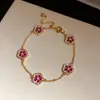 ¡Pulsera apilada de diamantes de colores! Pulsera de calabaza con circonita chapada en oro real, joyería de diseño niche estilo ins coreano para mujer