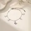 [Acero de titanio de cuerpo entero] 100 pulseras Europa y Estados Unidos 18k no se decoloran mujeres simple Joker ins moda personalizada joyería de mano