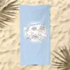 Toalla de Playa Sanrio Patrón de Dibujos Animados para Niños Gato Kitty Estampado Toalla de Baño Microfibra Secado Rápido para la Playa Toalla de Natación