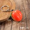 Modelo de fruta em miniatura de simulação de PVC morango laranja chaveiro pingente de bolsa brinquedo de casa de brincar de comida em miniatura
