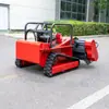 Cortador de grama a diesel todo-o-terreno controlado remotamente, máquina de capina com proteção contra inclinação, triturador de grama autopropelido para pomares de montanha