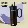 Taza Térmica Gigante Gucgres Taza con Popote de Gran Capacidad para Mujeres Taza de Agua de Alto Valor con Recubrimiento Cerámico 316 Taza de Hielo