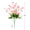 Flor de Lirio de Cristal Artificial decoración para el hogar tocado de minoría para hacer flores flor para mesa de boda flor abriéndose cesta de flores