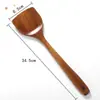 Cuchara de arroz de madera de nogal negro, espátula de madera antiadherente para arroz para uso doméstico