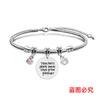 Pulsera Europea y Americana Transfronteriza de Acero Inoxidable Pulsera Hueso de Serpiente Día del Maestro Manzana de Diamante Conmemorativa Regalo Festivo Pulsera Grabada