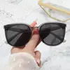 Novos Óculos de Sol Tendência Estilo Coreano para Homens, Óculos de Sol Populares do Tiktok com Armação Grande para Mulheres, Proteção UV e Solar