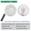 Lámpara de techo con ventilador LED de rosca e27 con mando a distancia para dormitorio cocina