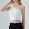 Chaleco Deportivo Cruzado de un Hombro Estilo Europeo y Americano para Mujer, Ropa Exterior Cómoda, Espalda Bonita, para Correr, Secado Rápido, Sujetador de Fitness Yoga