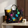 Plataforma independiente Temu nueva bolsa de mano transfronteriza impermeable PVC+lienzo para el trabajo portátil bolso de hombro bolsa de mano