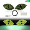 Pegatina de ojo de diablo para coche, camión, camión, luces LED de cristal delanteras y traseras, interfaz USB dinámica, pantalla de expresión sin cables
