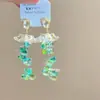 ¡Tan hermoso! Pendientes de Cascada con Borla Azul, Estilo Nuevo que Realza el Blanco, Pendientes Dulces y Exagerados para Mujer