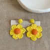 Brincos de Girassol Feitos à Mão Dopamine para Mulheres, Exagerados, Únicos, Fashion, Tendência, Versáteis