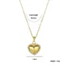 Elegante conjunto de collar y pendientes de corazón totalmente de diamantes, cadena para la clavícula de acero de titanio moderna y versátil, joyería de alta calidad de moda al por mayor