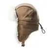 Sombrero Leifeng de Tela de Flores del Noreste para Mujer Invierno Grueso Cortavientos Ciclismo Protección para las Orejas Sombrero Popular en Internet Tendencia Callejera Gorro Pullcap