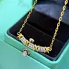Nuevo Collar Sonrisa de Metal Brillante con Forma de X, Incrustaciones de Circonita, Diamante de Garras, Diamante Redondo, Cruz, Completamente Diamantado, Oro y Plata