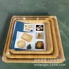 Bandeja de Madera de Bambú con Asas, Bandeja Doble de Bambú con Orejas, Bandeja de Té de Ángulo Recto, Bandeja de Frutas de Bambú, Bandeja de Té Simple, Bandeja para Hotel