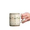 Taza de Cerámica Ru Kiln Dunhuang de Gran Capacidad con Tapa, Taza de Té Personal para Oficina, Regalo de Alta Gama